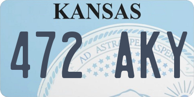 KS license plate 472AKY