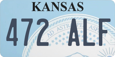 KS license plate 472ALF