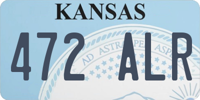 KS license plate 472ALR