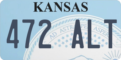 KS license plate 472ALT