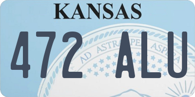 KS license plate 472ALU