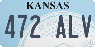 KS license plate 472ALV
