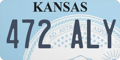 KS license plate 472ALY