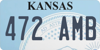 KS license plate 472AMB