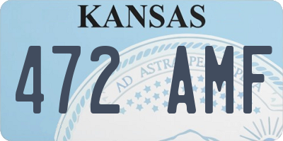 KS license plate 472AMF