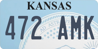 KS license plate 472AMK