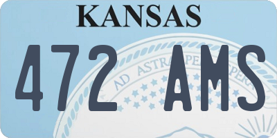 KS license plate 472AMS