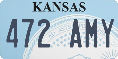 KS license plate 472AMY