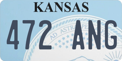 KS license plate 472ANG