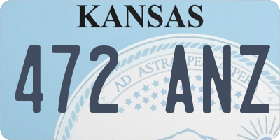 KS license plate 472ANZ
