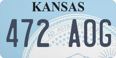 KS license plate 472AOG