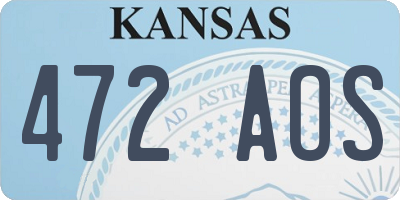 KS license plate 472AOS