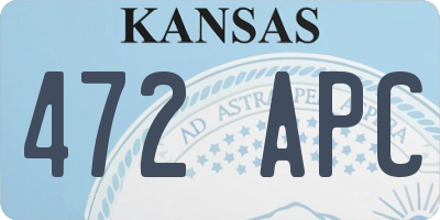 KS license plate 472APC