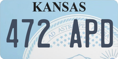 KS license plate 472APD