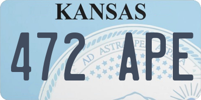 KS license plate 472APE