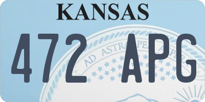 KS license plate 472APG
