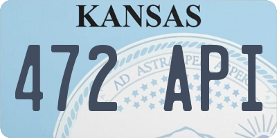 KS license plate 472API