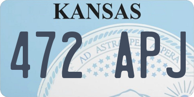 KS license plate 472APJ