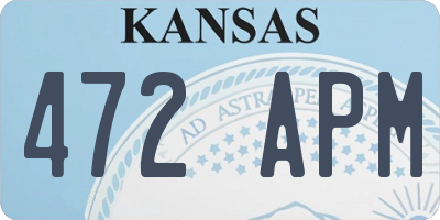 KS license plate 472APM