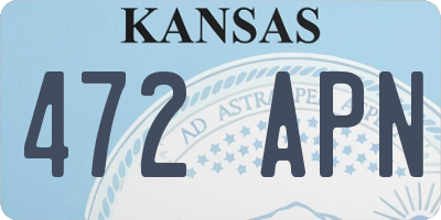 KS license plate 472APN