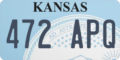 KS license plate 472APQ