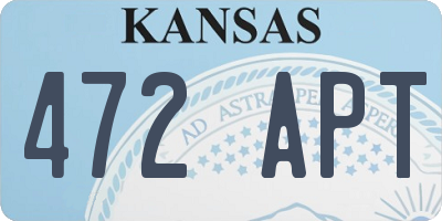 KS license plate 472APT