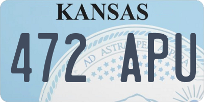 KS license plate 472APU