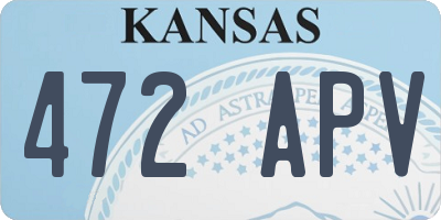KS license plate 472APV