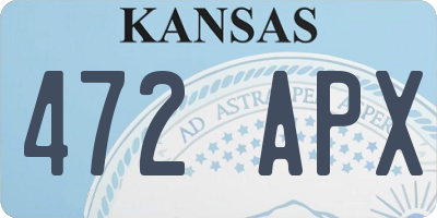 KS license plate 472APX