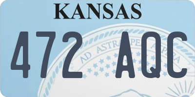 KS license plate 472AQC
