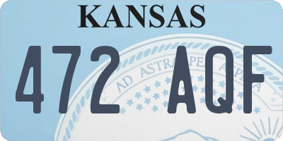 KS license plate 472AQF
