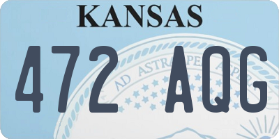 KS license plate 472AQG