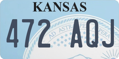 KS license plate 472AQJ