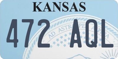 KS license plate 472AQL