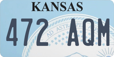 KS license plate 472AQM