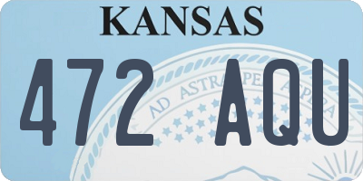 KS license plate 472AQU