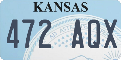 KS license plate 472AQX