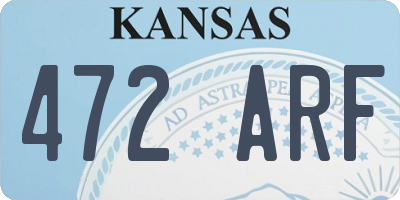KS license plate 472ARF