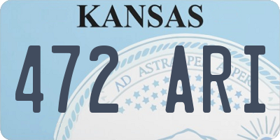 KS license plate 472ARI