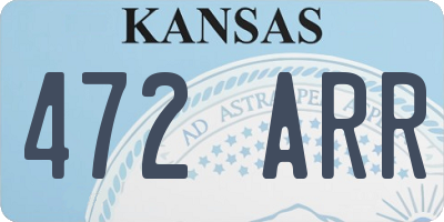 KS license plate 472ARR