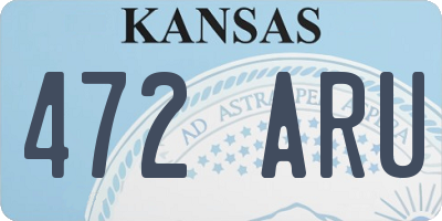 KS license plate 472ARU