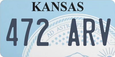 KS license plate 472ARV