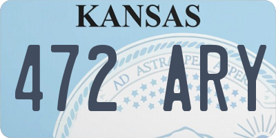 KS license plate 472ARY