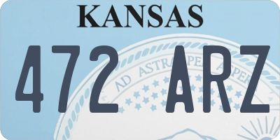 KS license plate 472ARZ