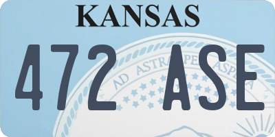 KS license plate 472ASE