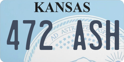 KS license plate 472ASH