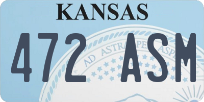 KS license plate 472ASM