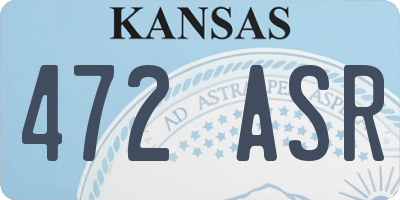 KS license plate 472ASR