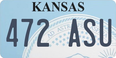 KS license plate 472ASU
