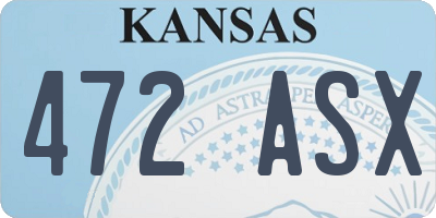 KS license plate 472ASX